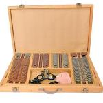 SUGRA Illuminated 225 Trial Glass Lens Set Eye Testing Box with Adjustable and Lightweight Trial Frame with Wooden Box